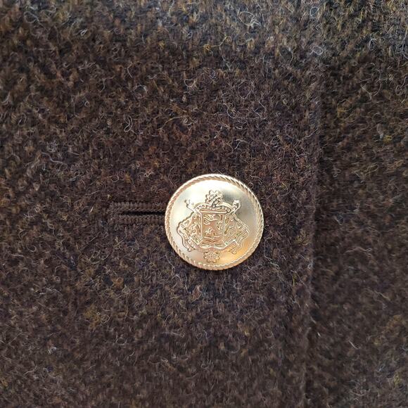 J Crew Bristol Blazer Hazelnut English Wool Herringbone Brown BA441 Size 14 - Picture 8 of 11